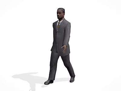 Modern Men African Men Walking Men 3d model