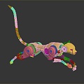 Modern robot sci-fi leopard mechanical leopard machine leopard 3d model