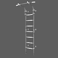 Sports Training Equipment Ladder with Horizontal Bars and Grip Handles for Multifunctional Home Gym Workouts
