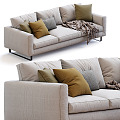 Modern Multiplayer Sofa Fabric Multiplayer Sofa 3d model