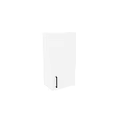 Modern White Washbasin With Minimalist Design And Black Faucet In Bathroom