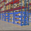 Sturdy Heavy Duty Metal Warehouse Storage Shelving Racks For Bulk Cardboard Goods Storage
