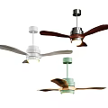 Modern Ceiling Fans With Lights White Brown Green Blades Contemporary Design For Home Interiors