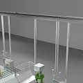 Industrial Equipment In Modern Factory Workshop With Robotic Arms Metal Worktables And Steel Frames