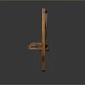 Traditional Wooden Agricultural Plow With Arched Frame And Cross Beams