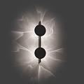 Modern Minimalist Wall Lamp Design With Two Circular Lights Illuminating Wall