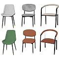 Modern Dining Chairs In Various Designs With Woven And Upholstered Elements Metal Legs