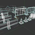 Car Driving Through Road Construction Zone With Traffic Cones Barriers And Signs