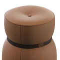 Stylish Multicolor Ottoman With Woven Mesh Texture Quilted Blanket And Leather Belt
