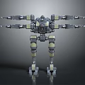 Mechanical Robot Character With Multiple Arms And Four Legged Structure 3d model