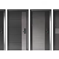 Modern Security Doors With Various Panel Designs And Secure Lock Systems 3d model