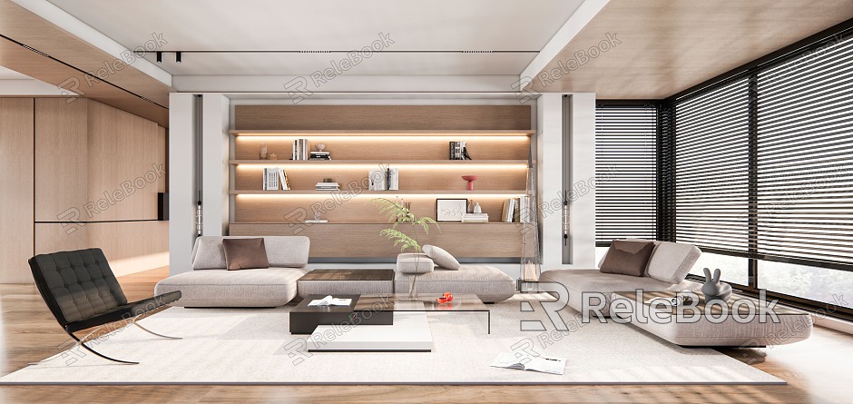 modern living room home living room model