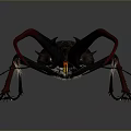 3D Rendered Beetle With Long Red Antennae And Metallic Dark Body