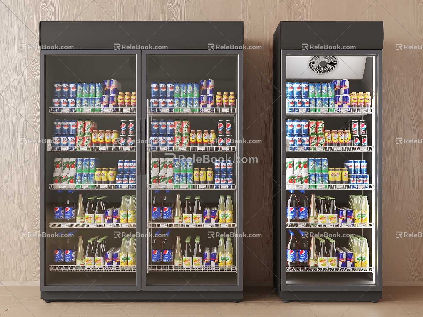 Refrigerator Cabinet Freezer Display Cabinet Beverage Cabinet 3d model