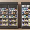 Refrigerator Cabinet Freezer Display Cabinet Beverage Cabinet 3d model