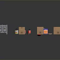 Food Storage Boxes Cans And Bottles Packaging Containers Display Setup