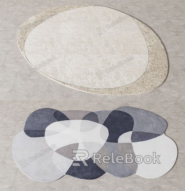 modern shaped carpet shaped carpet model