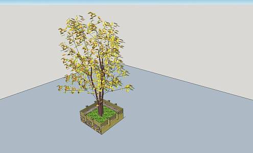 Modern Tree Pond 3d model