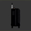 Gray Travel Suitcase with Retractable Handle Orange Wheels and Side Pocket