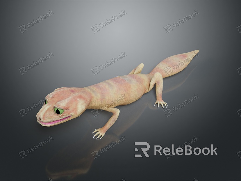 Lizard Anime Lizard Chameleon Cartoon Lizard Reptile Cold Blooded Animal Reptile Reptile Class model