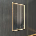 Modern Illuminated Decorative Wall Panel With Slim Lines And Gold Accents