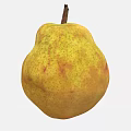 Fresh Ripe Pear with Yellowish Brown Skin Red Spots and Classic Pear Shape