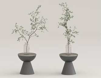 Mobile side table living room ornaments 3d model
