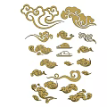 New Chinese-style Carved Xiangyun Hollow Pattern 3d model
