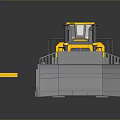 Yellow Utility Bulldozer Featuring Large Front Blade Crawler Tracks And Operator Cabin 3d model