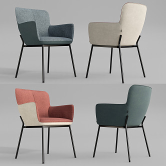 Modern Armchair Single Chair Dining Chair Leisure Chair 3d model