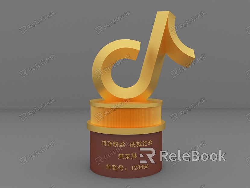 Modern Trophy TikTok Trophy model