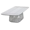 Modern Dining Table And Chairs Set With Gold Metal Base And Dark Upholstered Seats