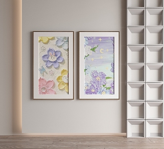 Nordic decorative painting 3d model