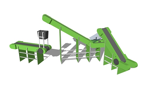 Modern conveyor belt express logistics 3d model