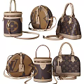 Classic Monogram Leather Handbags With Various Styles Top Handles And Shoulder Straps