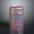 Rusty Red Metal Barrel For Hardware Tools Storage And Industrial Use 3d model