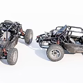 Off Road Buggies With Open Frame Design And Large Off Road Tires 3d model