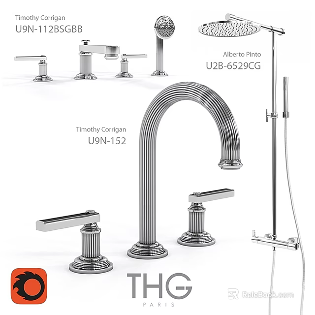 Modern Stainless Steel Faucet Interior Design By Vicente Prieto And Timothy Corrigan 3d model 