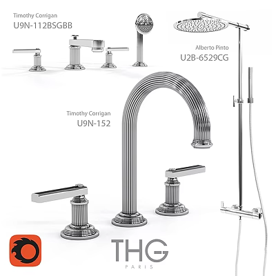 Modern Stainless Steel Faucet Interior Design By Vicente Prieto And Timothy Corrigan 3d model