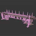 Ancient Stone Bridge Structure With Arched Design Spires Carvings And Climbing Vines