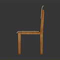 Wooden Orange Home Furniture Chair With Simple Design And Round Hole Backrest