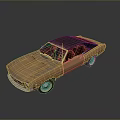 Vintage Bronze Classic Car With Black Hardtop And Shiny Exterior Design