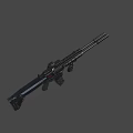 weapon double-barrel rifle 3d model