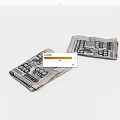 Folded Black And White Newspapers With Text And Images On White Background