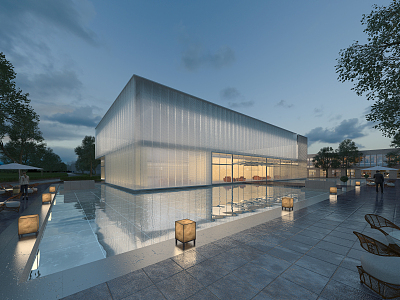 Modern Sales Office Building Sales Department 3d model
