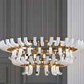 Multi-head chandelier 3d model