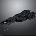 Futuristic Deep Space Exploration Spaceship with Advanced Modular Exterior Design 3d model