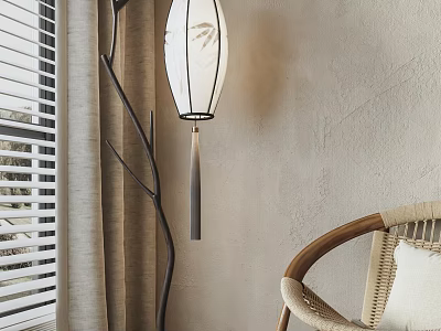 New Chinese Style Floor Lamp Zen Floor Lamp Dry Branch Floor Lamp Lantern Floor Lamp Decorative Lamp 3d model