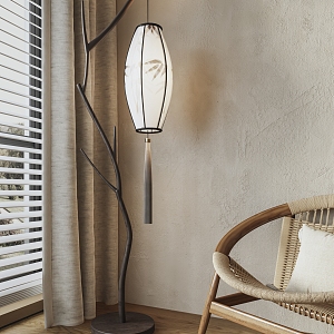 New Chinese Style Floor Lamp Zen Floor Lamp Dry Branch Floor Lamp Lantern Floor Lamp Decorative Lamp 3d model