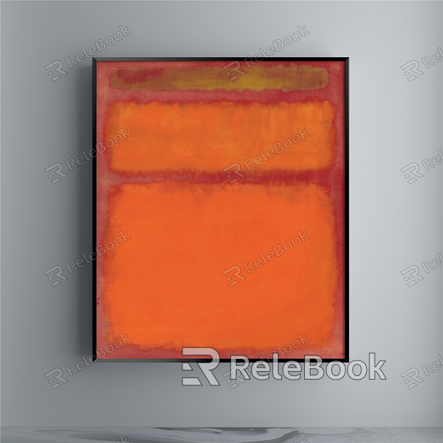 Modern abstract painting simple yellow restaurant abstract decorative painting model